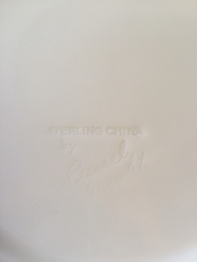 RARE Russel Wright Green Brown Leaf Fern Sterling China Plate