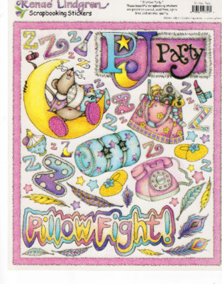Creative Imaginations Renae Lindgren 8'' x 10'' Stickers - Slumber Party