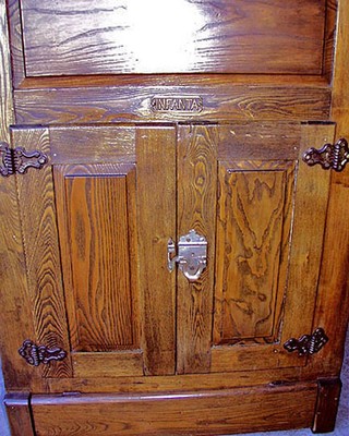 Antique Large & Fine Oak INFANTA Ice Box PRICE LOWERED