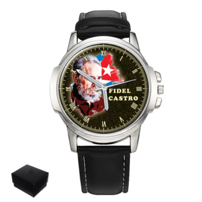 FIDEL CASTRO CUBA GENTS MENS WRIST WATCH  BIRTHDAY BEST GIFT BOX ENGRAVING