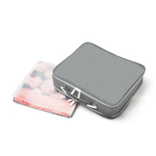 Gray Geo 360 Rolling Craft Tote By Recollections .+ FREE Zipper Briefcase