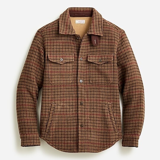 $199 NWT J. Crew Cedar multi houndstooth men's S Brown wool