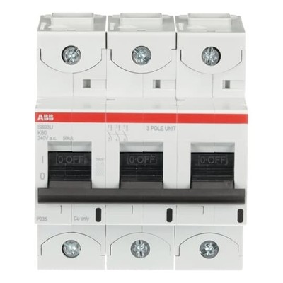 S803U-K80, ABB, MCB S800 3P K 80A