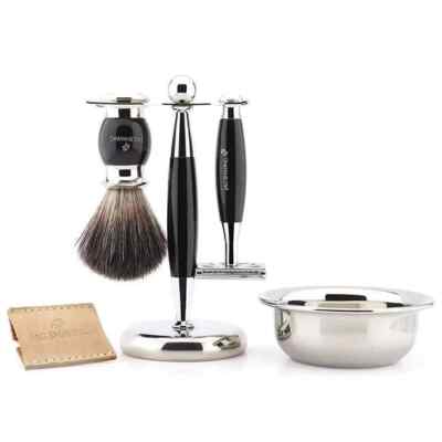 NEU JAG Shaving Luxus Rasur Geschenkset Herren mit Rasierer, Pinsel & Schale