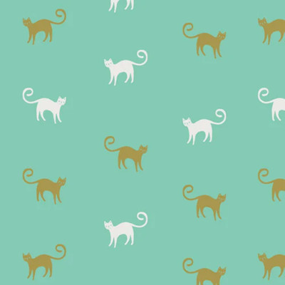 Oh Meow Feline Good Art Gallery Cat Cotton Quilt Fabric by the 1/2 yard