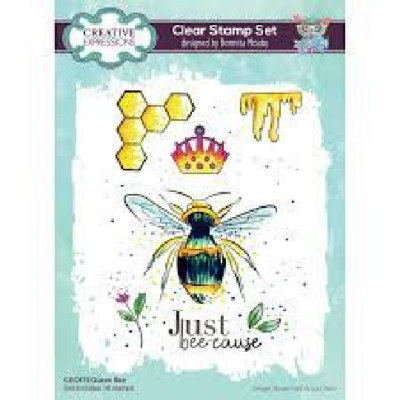 Creative Expressions  CLEAR STAMP SET - QUEEN BEE