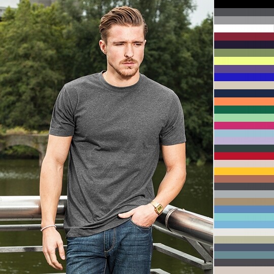 Build Your Brand T-Shirt Round Neck By004 Herren T-Shirt Neu