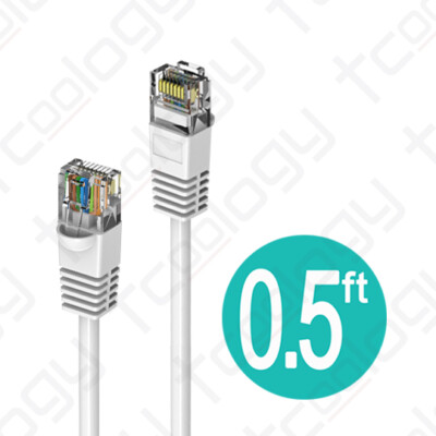 [UL Listed] TCoology Cat6 Patch Cord Booted Cable 24 AWG 550mhz UTP Ethernet Lan