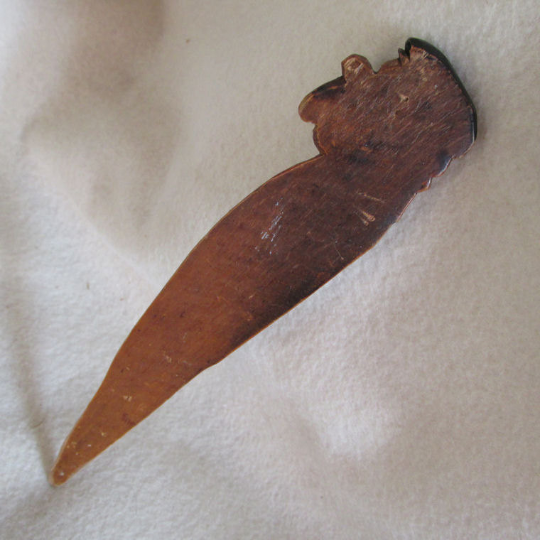 Antique German Black Forest Carved Wood Letter Opener