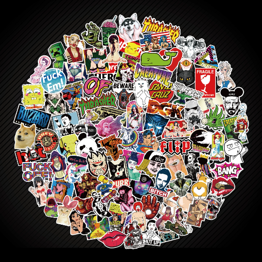 200 Skateboard Stickers bomb Vinyl Laptop Luggage Decals Dope Home