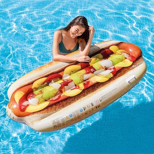 Materasso Materassino Gonfiabile Panino Hot Dog Piscina Spiaggia Mare Intex