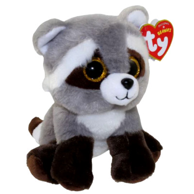 Ty Beanie Baby   BANDIT THE RACCOON 6'' Stuffed Plush NEW MWMT's