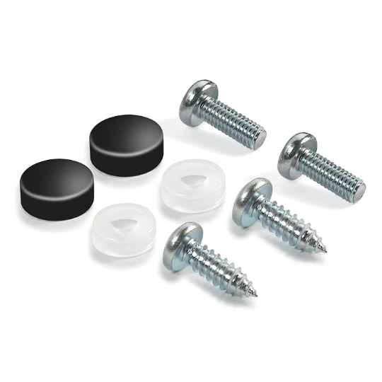 Lamborghini Logos Only with Italy Stripe 2x2 Carbon Fiber License Plate Frame 