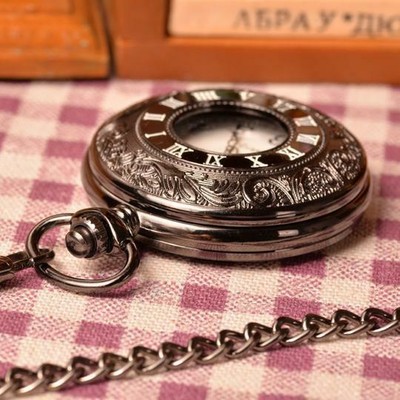 Classic Black Pocket Watch