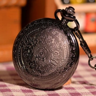 Classic Black Pocket Watch