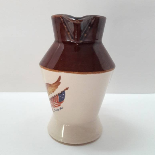 Vintage McCoy #335 Spirit Of '76 Carved Wooden Eagle Miniature Pottery Pitcher *