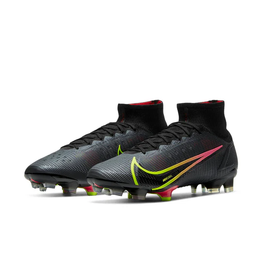 Pre-owned Nike Mercurial Superfly 8 Elite Fg Black Cyber Green Cleats Cv0958-090 Men's 9 In Off Noir