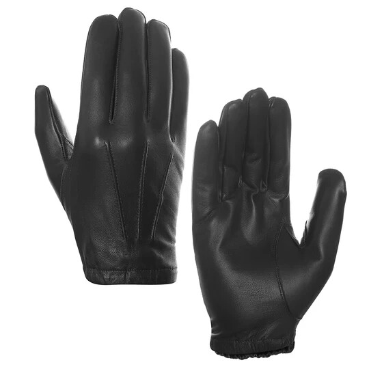 ZQ COLLECTION Men's Black 3 Point Soft Leather Gloves NEW