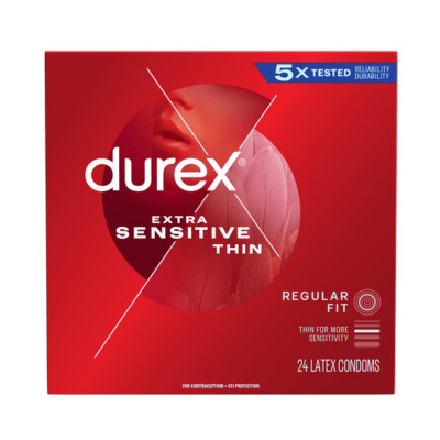 Durex Extra Sensitive Ultra Fine Lubricated Latex Condom Pleasant Scent 24 Count