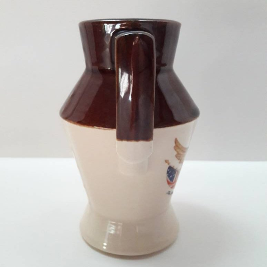 Vintage McCoy #335 Spirit Of '76 Carved Wooden Eagle Miniature Pottery Pitcher *