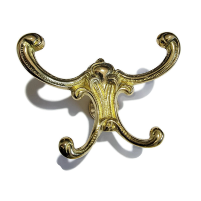 Coat Hook Victorian Style Cast Brass DOUBLE COAT HOOK eBay