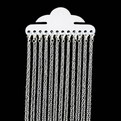 12 or 72 BULK pcs Silver Plated Textured Chain, 20'' inches Pre-made - US Seller