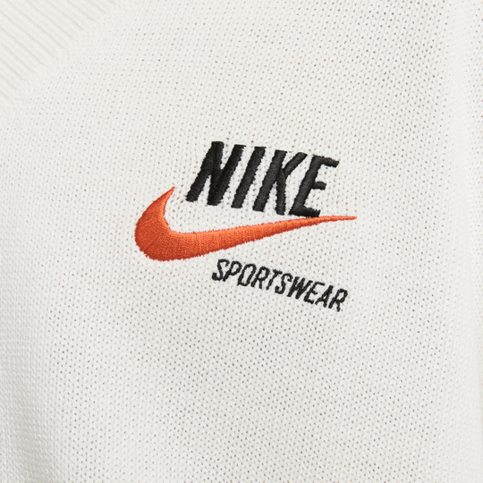 Nike ホワイト セーター L Nike Trend V-Neck Sweater Sail Off White Knit Retro Classic