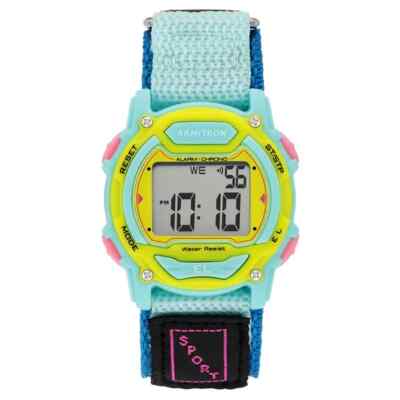 ARMITRON UNISEX BLUE YELLOW ROUND SPORT WATCH 45/7041 ADJUSTABLE WATER RESISTANT
