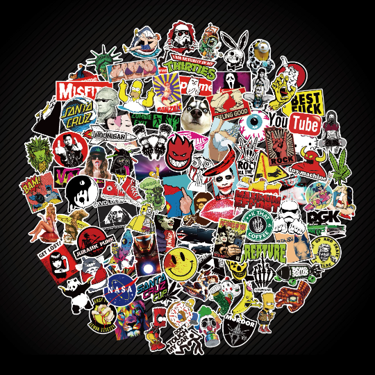 200 Skateboard Stickers bomb Vinyl Laptop Luggage Decals Dope Home