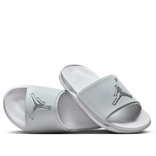 Nike Jordan Jumpman Slide Grey Metallic Silver Size 9 Mens
