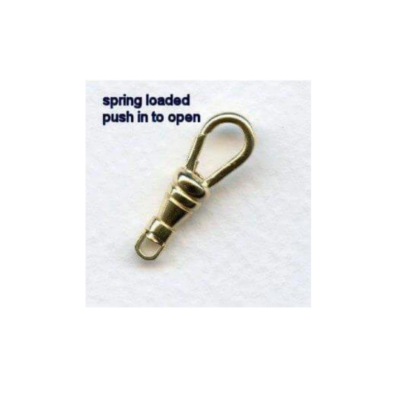 1 Set GOLD Tone Swivel Clip & T- Bar Toggle Clasp 1.5" Pocket Watch Chain Repair