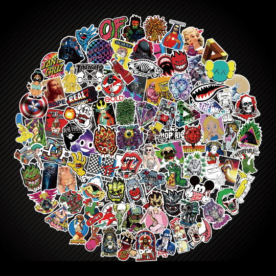 200 Skateboard Stickers bomb Vinyl Laptop Luggage Decals Dope Home