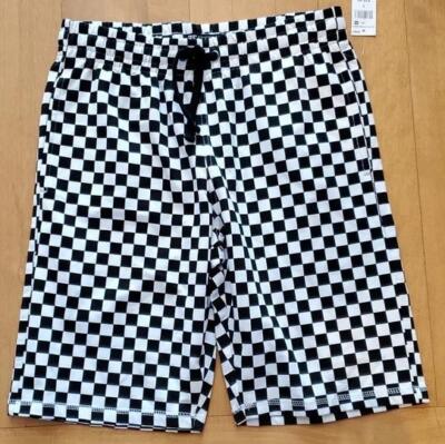 Mens RF Brand Racing Flag Checkerboard Pull On Shorts Size S M L XL knit NWT