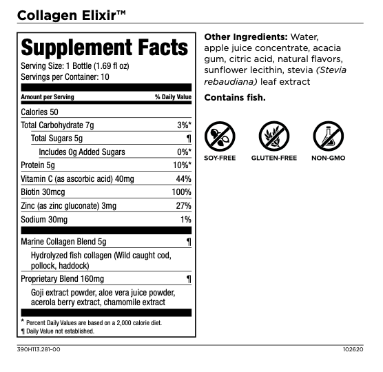 Isagenix Collagen Elixir™ box of 10 bottles 1.69 fl. oz each Reduce Wrinkles NEW 1