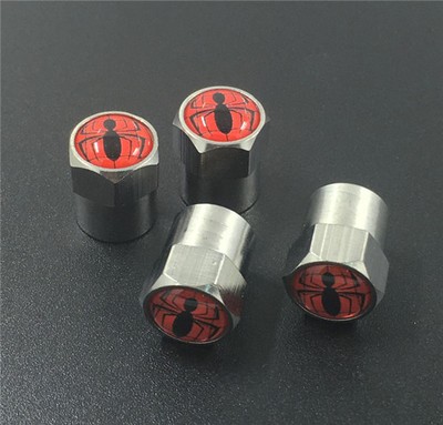 4PCS   spider  Bike CarTruck TireWheel Stem Air Valve Caps Covers  j126