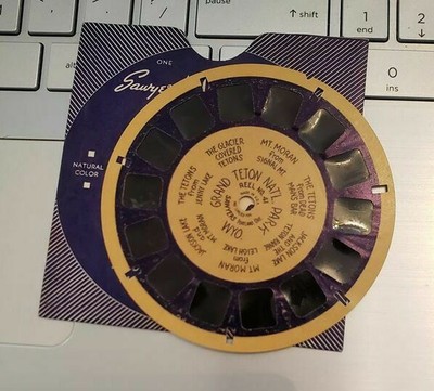 Rare 40s Blue Ring view-master reel single 41 Grand Teton National Park Wyoming