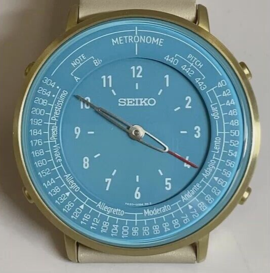 Pre-owned Seiko Metronome Watch Standard Line Color Turquoise Smw005a-new From Jp -fast