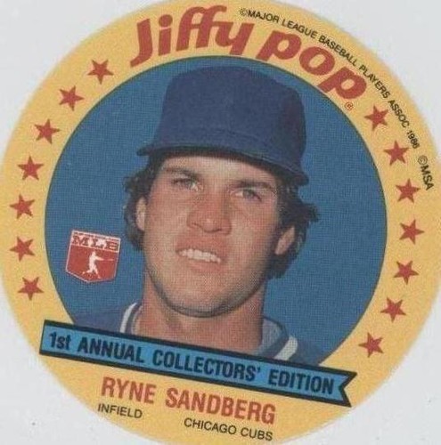 1986 Jiffy Pop Collector's Edition Discs - Ryne Sandberg #12