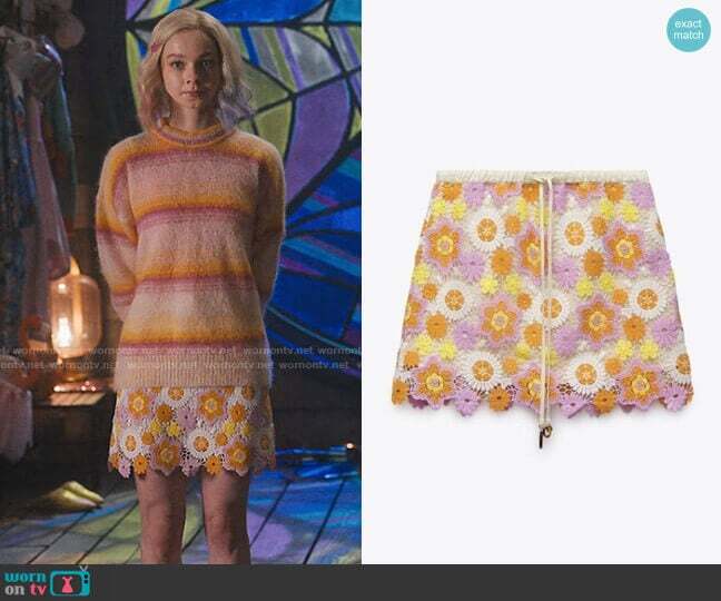 ZARA New Crochet Lace Floral Skirt 2731/257 Enid Sinclair