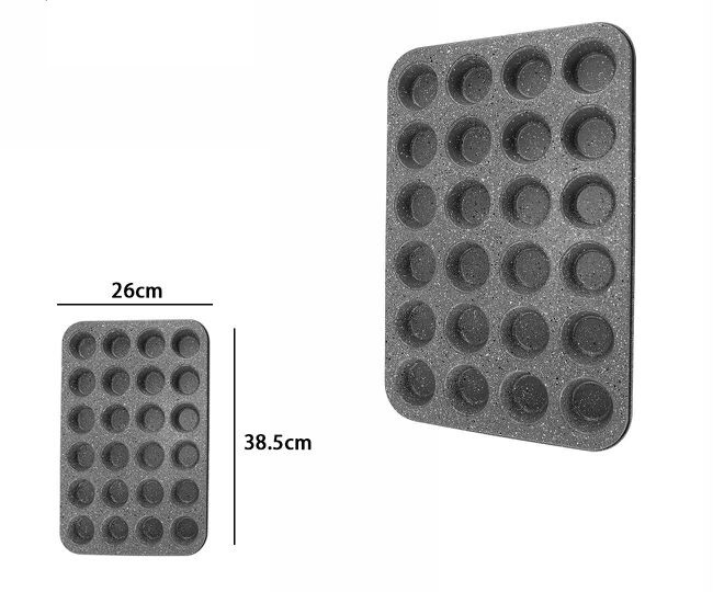Stampo Teglia Vassoio Antiaderente 24 Muffin Cupcake Dolci Budino dfh