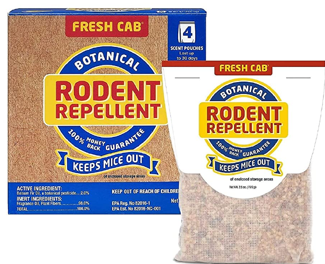 EarthKind Fresh Cab Botanical Rodent Repellent | 12 Scent Pouches