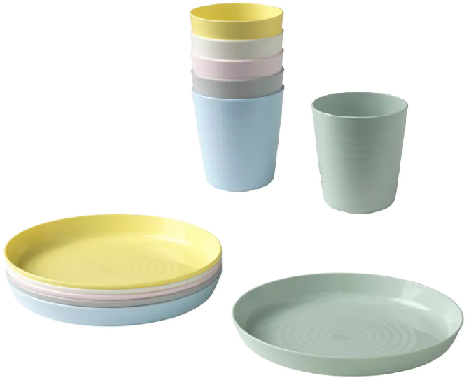 Kids Cups And Plates IKEA Set 12 Pack Microwave & Dishwasher Safe FREE SHIPPING
