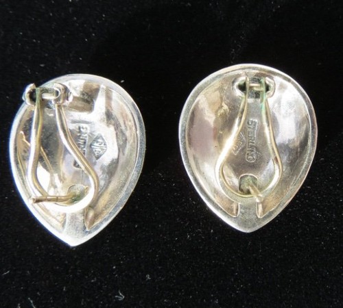 Vtg JUDITH JACK NORDSTROM Marcasite Sterling Silver Teardrop Earrings Pierced