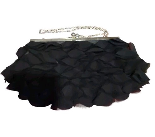 tulle chain handle bag／silver Silver Cyrus Metallic Bow Ruched Chain-Handle Bag - CHARLES