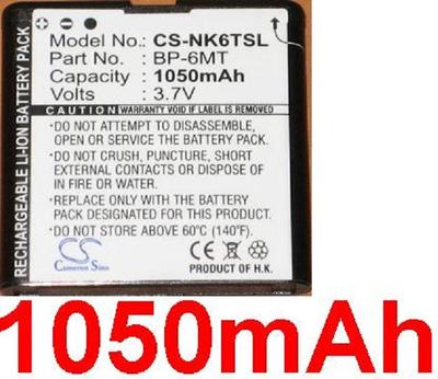 Battery 1050mAh Type BL-6MT BP-6MT for Nokia N81 8GB, 6110 6350 6720 6750 E51