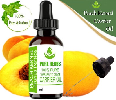 Pure Herbs Peach kernel 100% Pure & Natural Prunus persica Carrier Oil