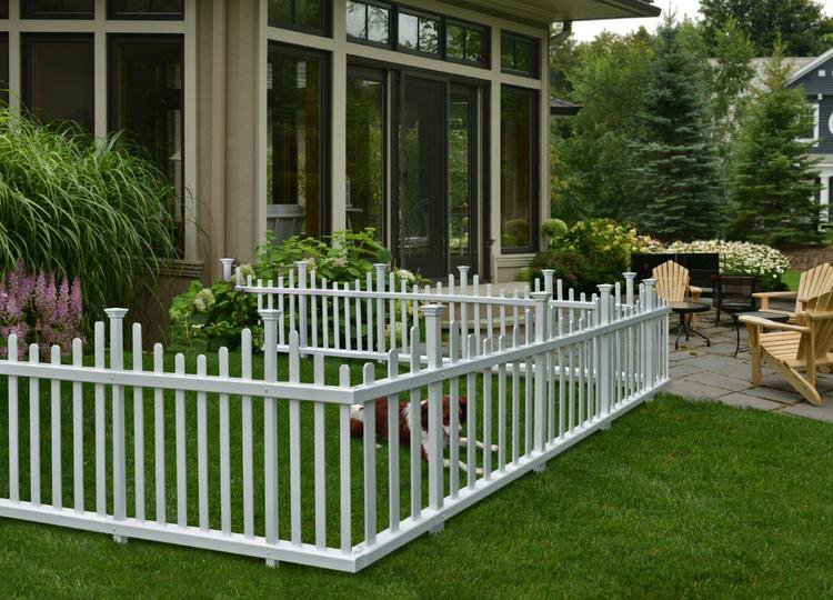Zippity Outdoor Madison No-Dig Vinyl Fence Kit (30In X 56In