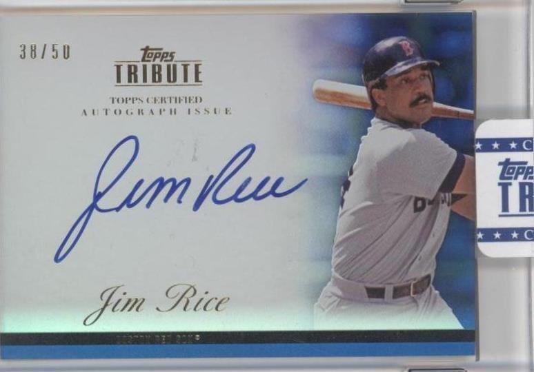 2012 Topps Tribute - Autographs Blue #TA-JR1 Jim Rice /50 (AU) for sale ...