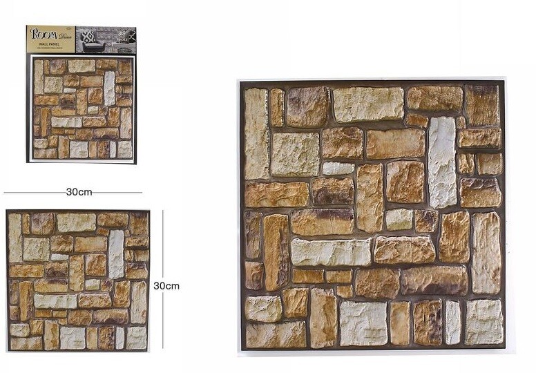 3D Piastrella Mattonella Adesivo da Parete Muro Pannello 30x30cm 64383 dfh