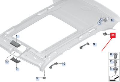 BMW X5 F15 Left Dividing Net Loop Cover 51447347995 7347995 NEW 
